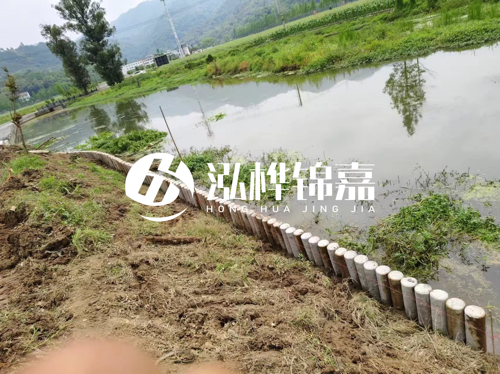 安順市挖機打木樁專業施工-河道水泥樁護坡多少錢一米?